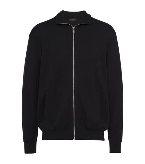 prada cashmere zip|prada cardigan sweater.